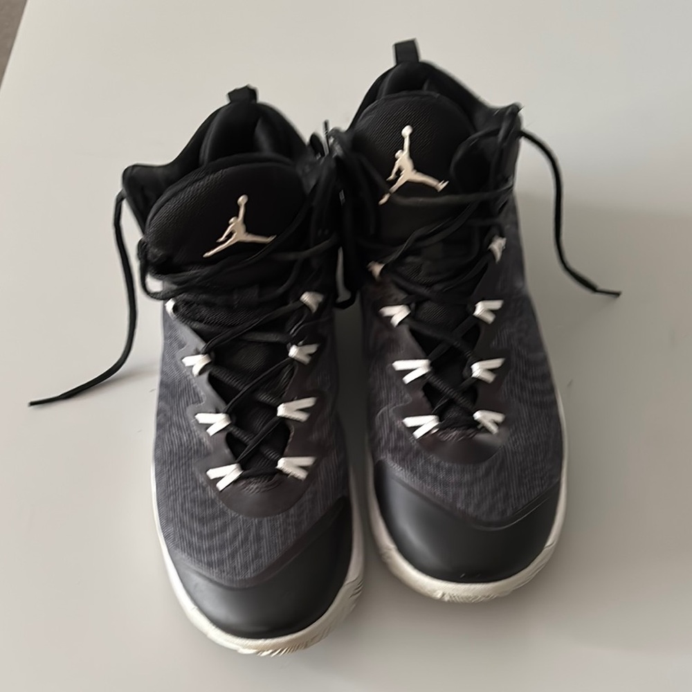 Jordan Black and White High-Top Athletic Shoes